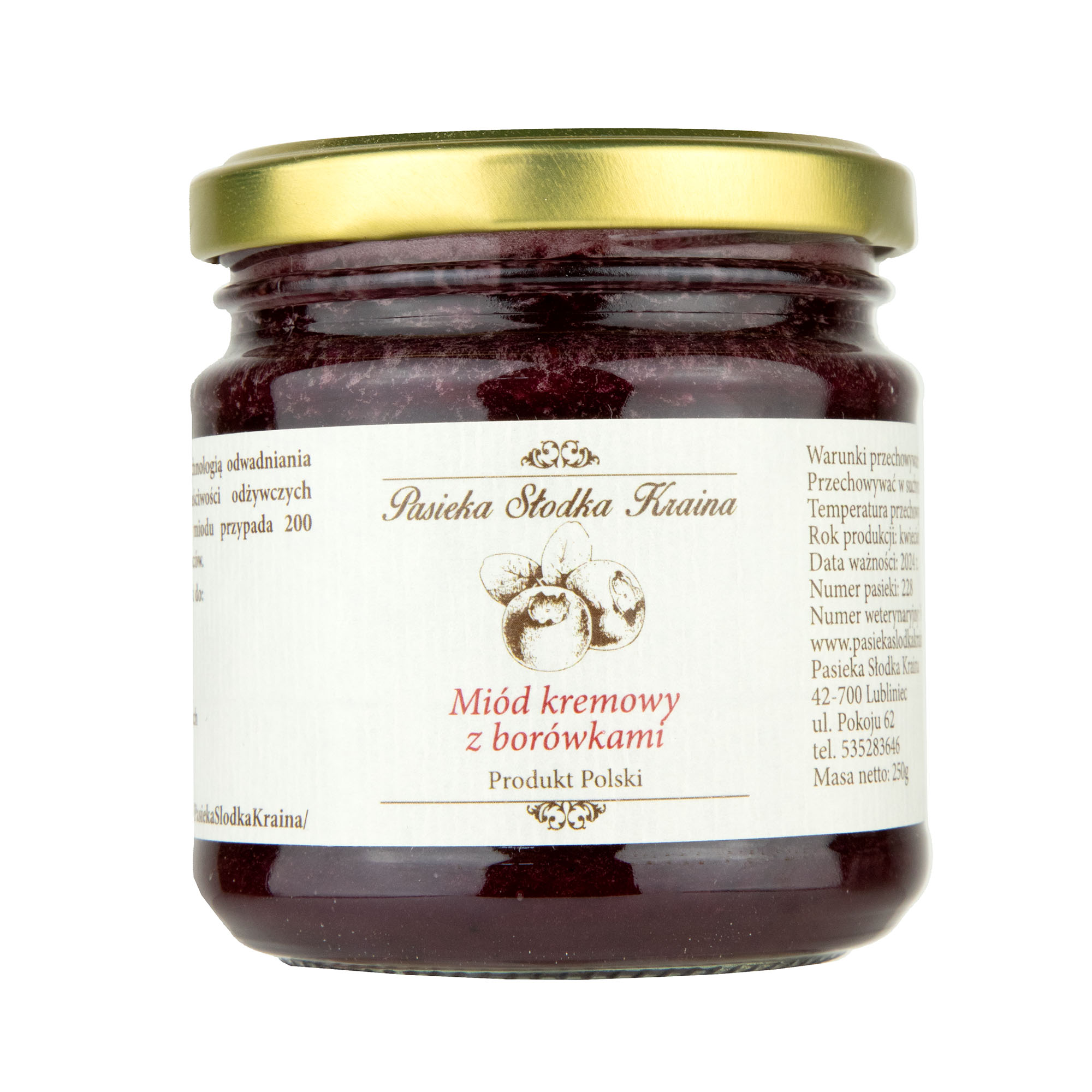 Miód z borówką 250 g